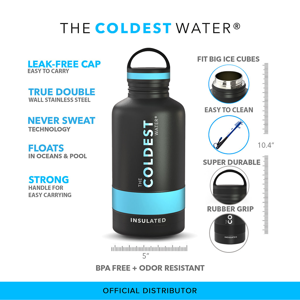 Coldest 64oz Bottle W/Loop Lid - Health City