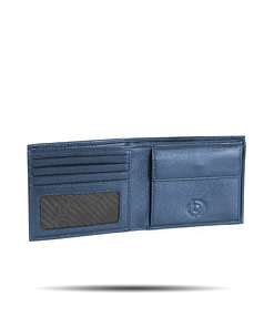 Image of a Blue Leather Coin Wallet