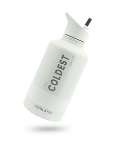 The Coldest Water Sports Bottle 64oz Flip Lid Epic White