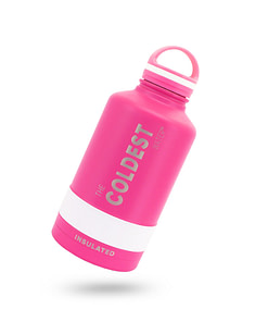 The Coldest Water Bottle 64oz Loop Lid Flamingo Pink
