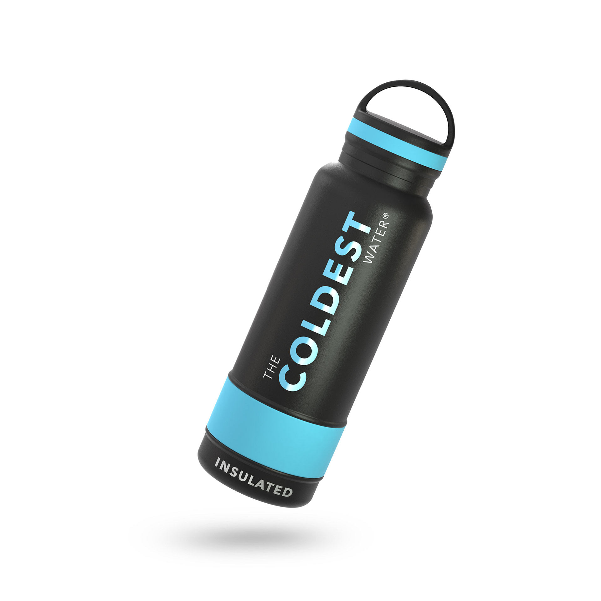 Coldest Sports Water Bottle - Leak Proof, Double Walled, Stainless Steel Cold & Hot Bottle, Thermo Mug ( Epic White, 32 oz)