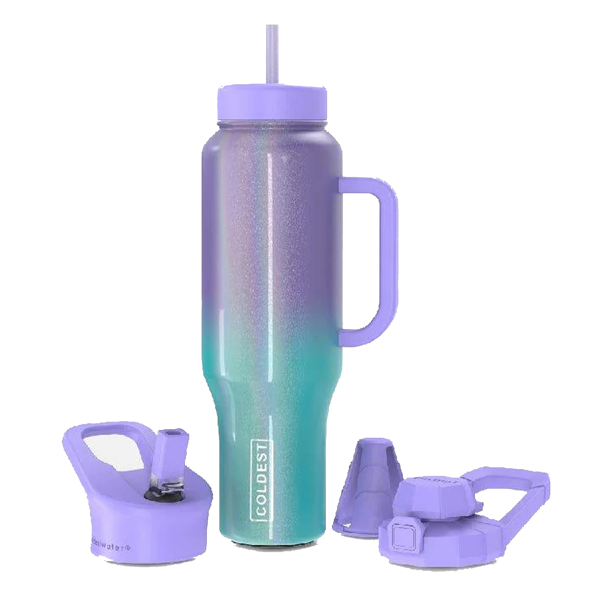 COLDEST Water Bottle Limitless 46 Oz (1.3 Liter) Wide Mouth Straw